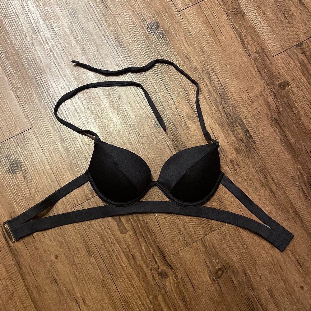 Victoria Secret Black Bombshell Pushup Swimsuit Top 34C Excellent condition